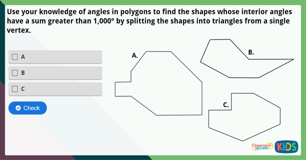 Year 6 Angles in Polygons Challenge