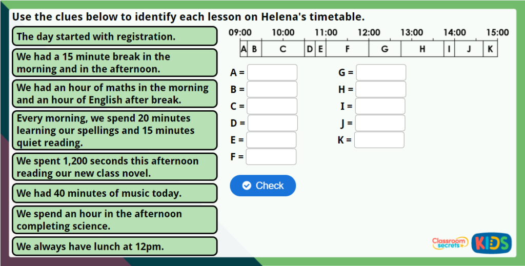 Year 5 Timetables Challenge Game