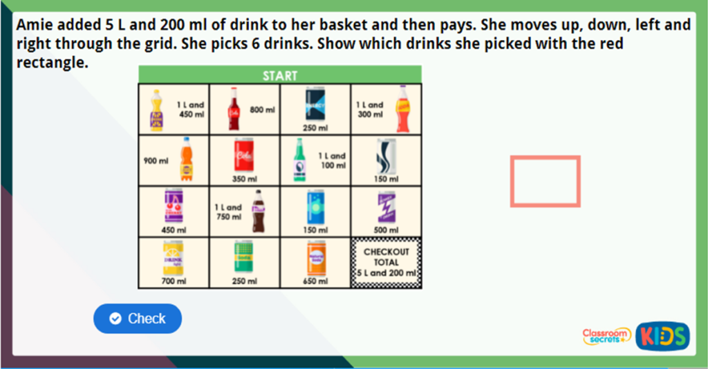 Year 3 Add and Subtract Capacities Challenge