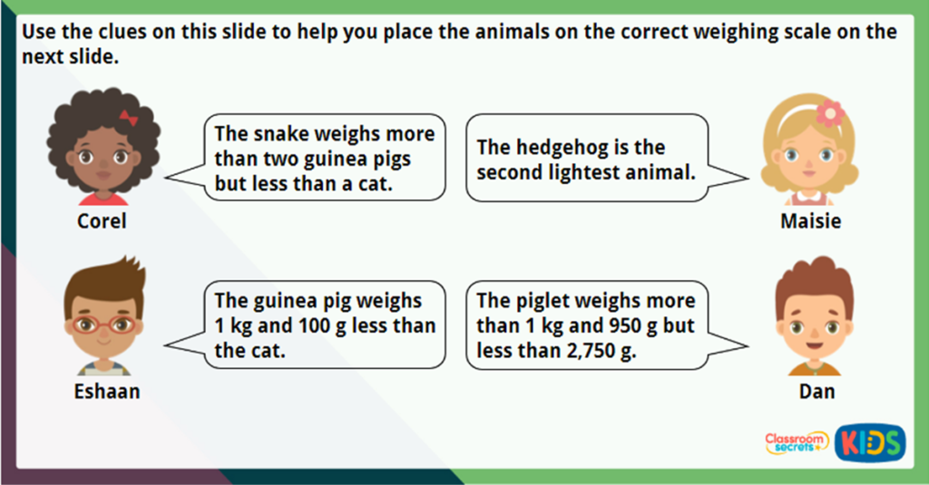 Year 3 Compare Mass Challenge