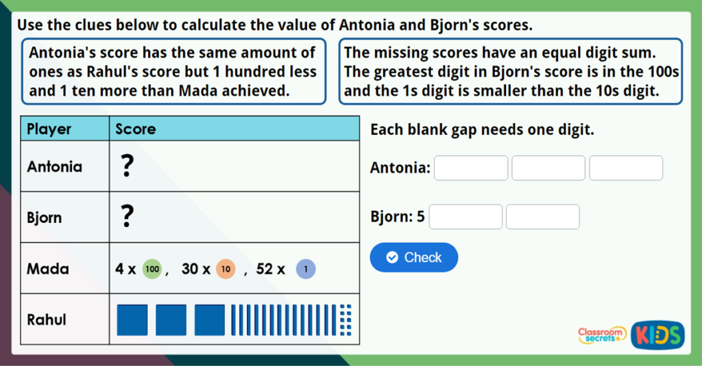 Year 3 Comparing Object Challenges