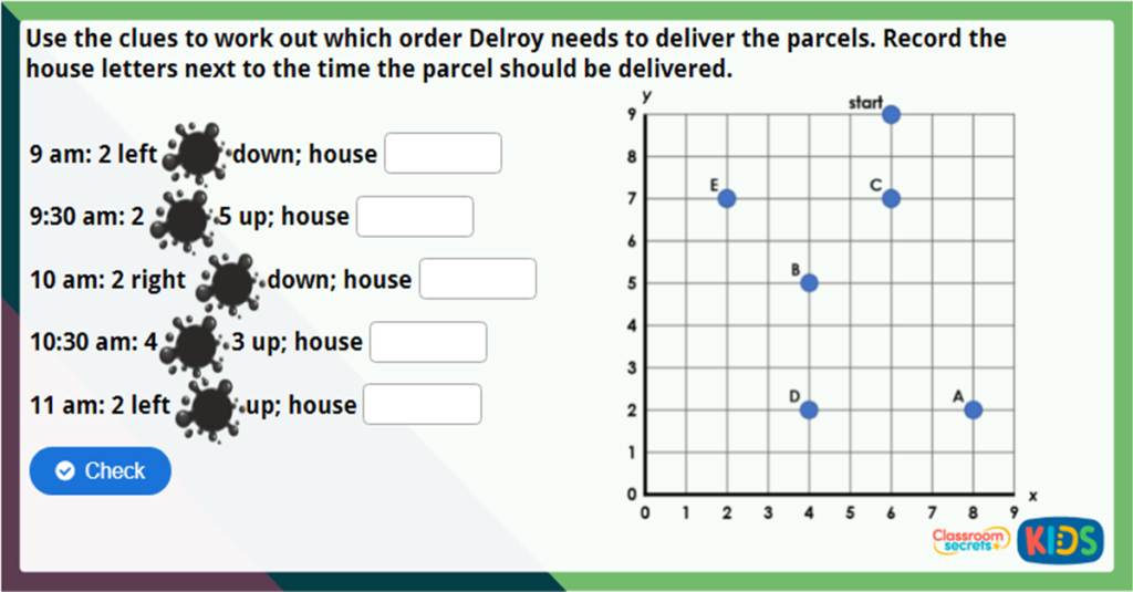 Year 4 Move on a Grid Challenge