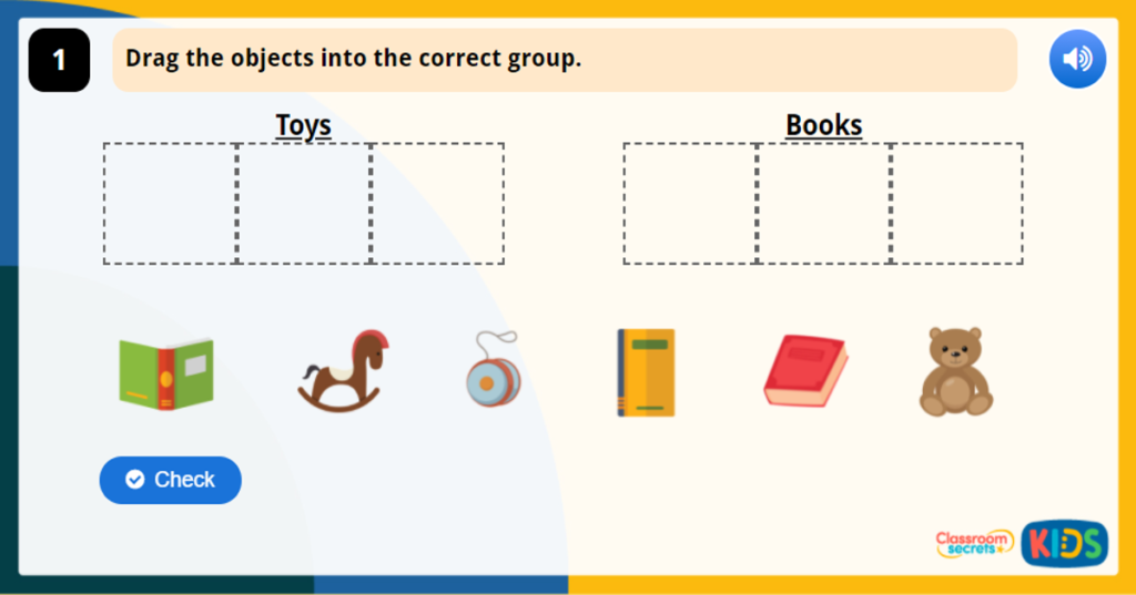 Year 1 Sorting Objects Game