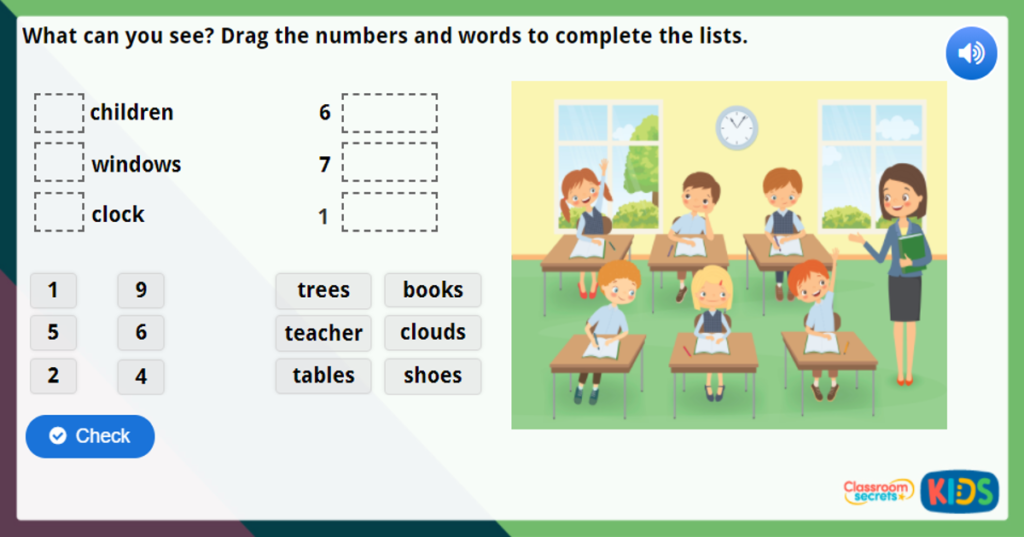 Year 1 Counting Objects Maths Challenge
