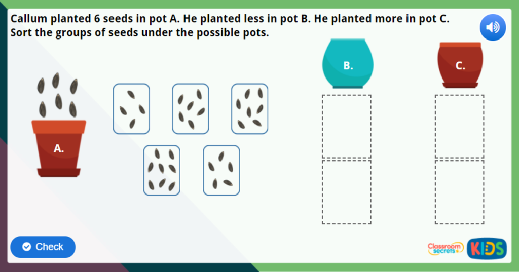 Year 1 Comparing Objects Maths Challenge
