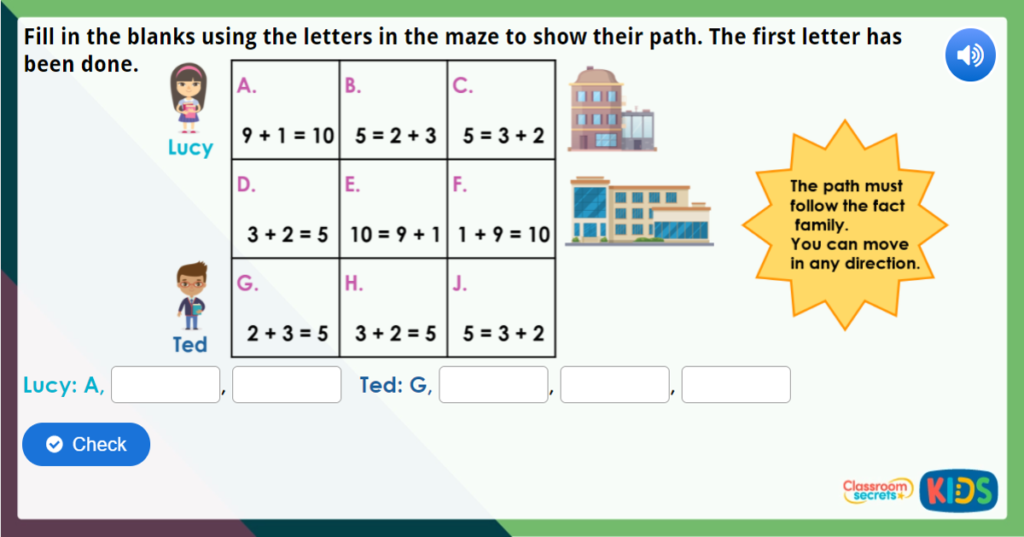 Fact Families Maths Challenge