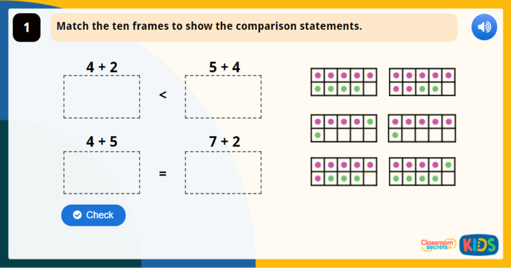Year 1 Compare Number Bonds Game