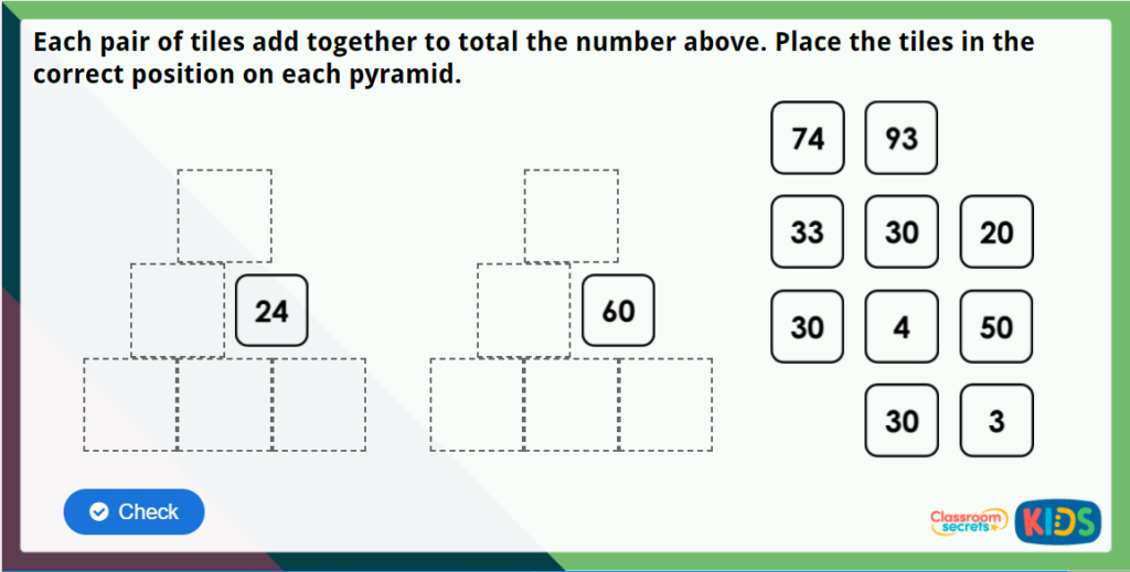 Year 2 Add and Subtract 10s Maths Challenge
