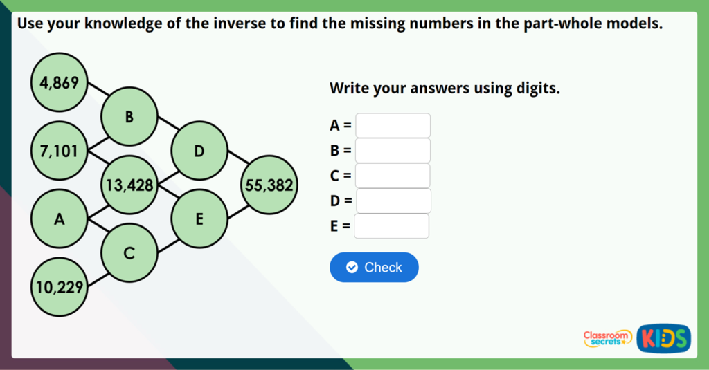 Year 5 Inverse Operations Challenge