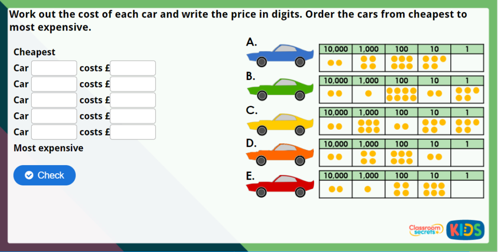 Year 5 Numbers to 100000 Maths Challenge