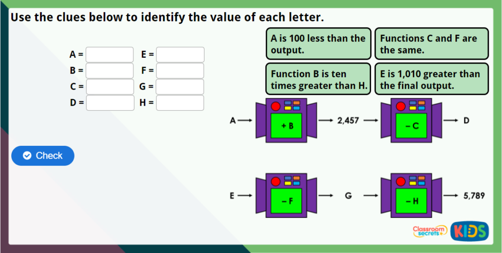 Year 5 Numbers up to 10,000 Maths Challenge