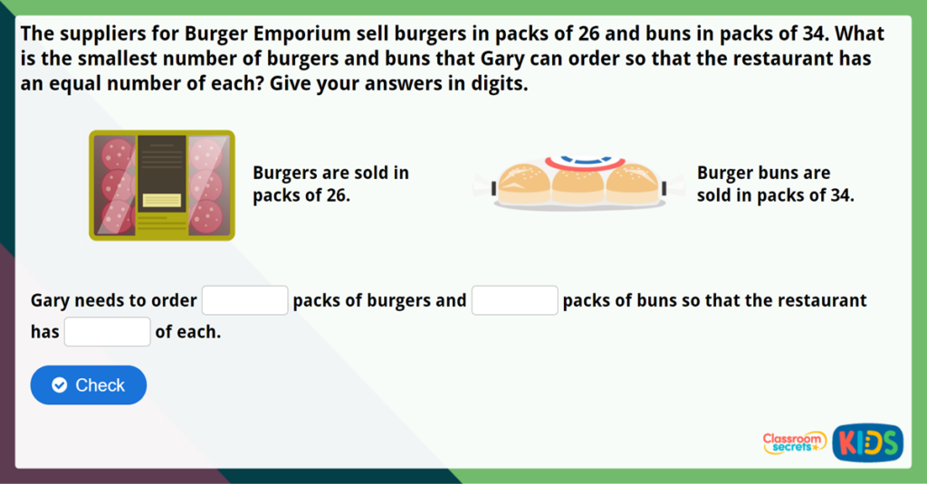 Year 6 Common Multiples Challenge