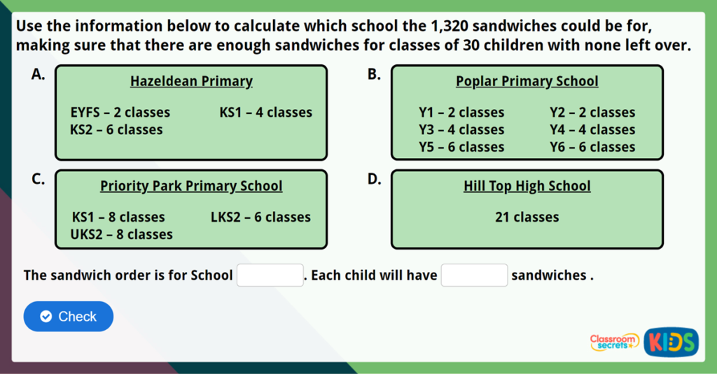 Year 6 Long Division 2 Challenge