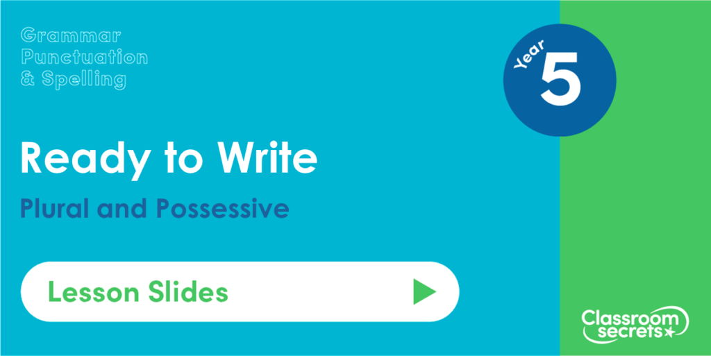 Year 5 Plural and Possessive TSS