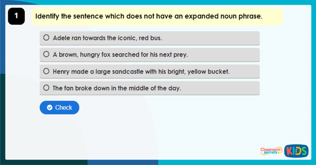Year 3 Noun Phrases Game