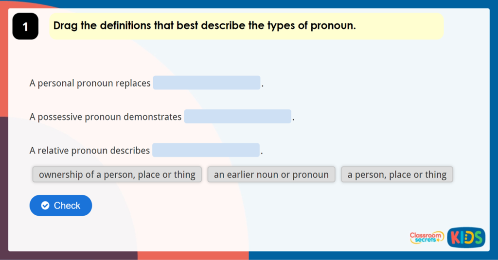Year 5 Relative Pronouns Game