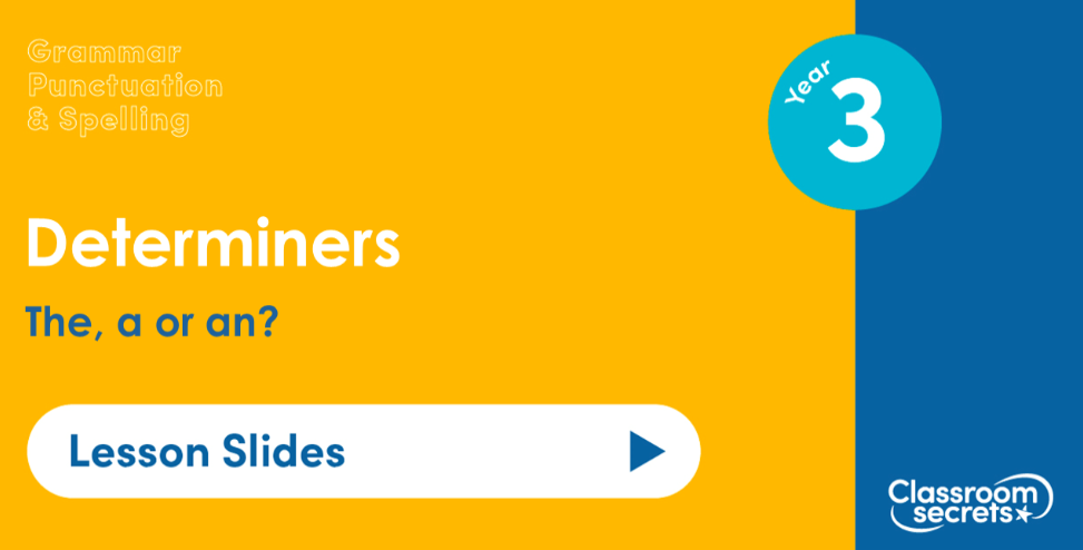 Year 3 The, A or An? Lesson Slides