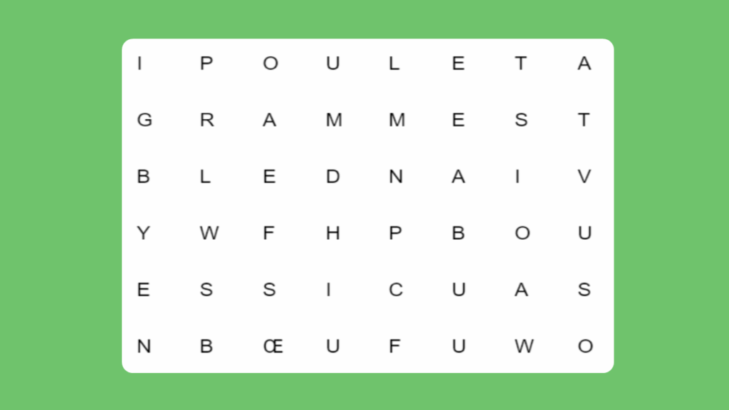 KS2 French At the Butchers Find the Words