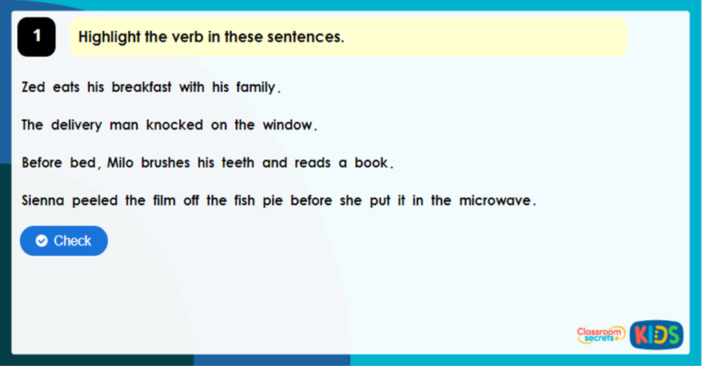Year 3 Past and Present Tense Game