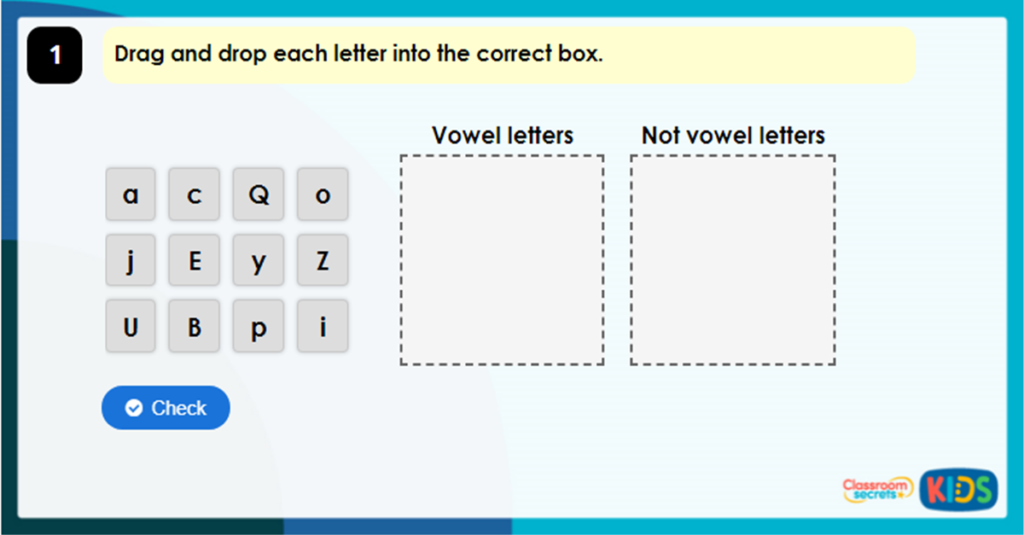 Year 3 What is a Vowel? Game