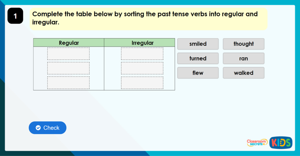 Year 4 Past Tense Game