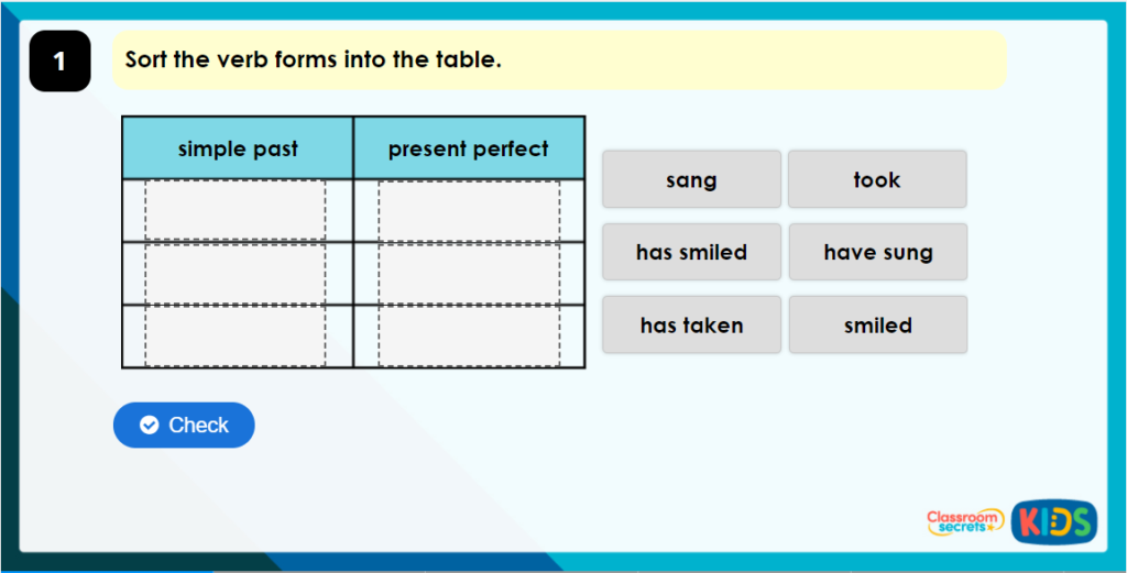 Year 4 Present Perfect or Simple Past Game