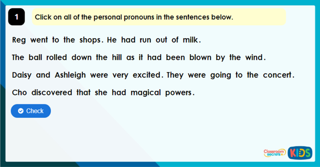 Year 4 Pronoun and Noun? Game