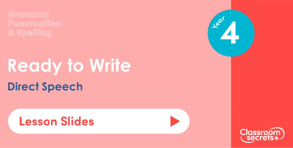 Year 4 Direct Speech Lesson Slides