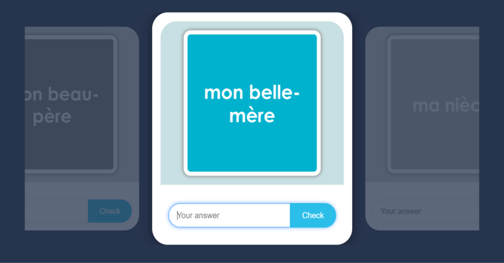 Year 5 French My Family Flashcards 2