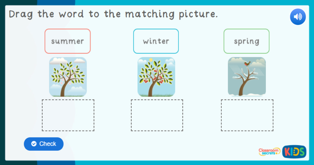 Reception Seasons Labelling Game