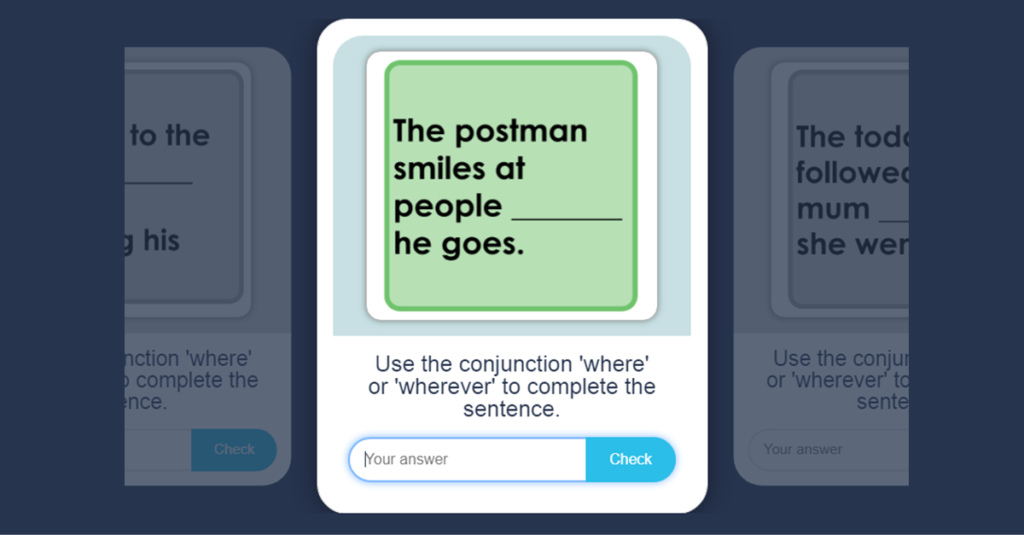 Year 3 Using Conjunctions to Express Place Game