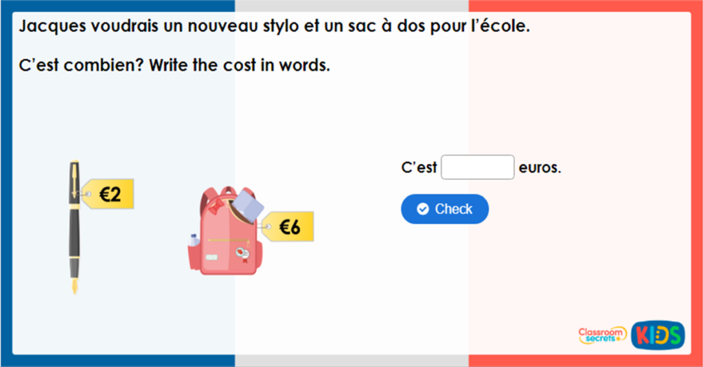 Year 4 French Going Shopping Image