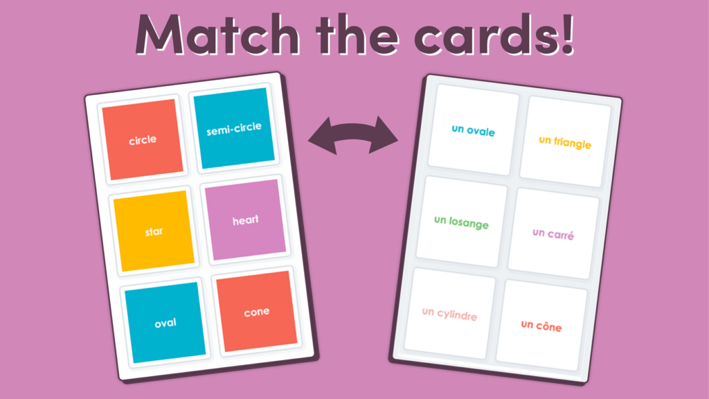 Year 6 French Shape Matching Activity