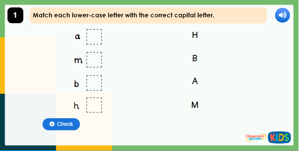 Year 1 Lower Case and Capitals Game